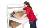 Treston Packtisch TPB mit Schneidemesser in Nahaufnahme 